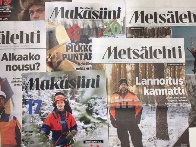 Metsälehden ja Metsälehti Makasiinin kansia