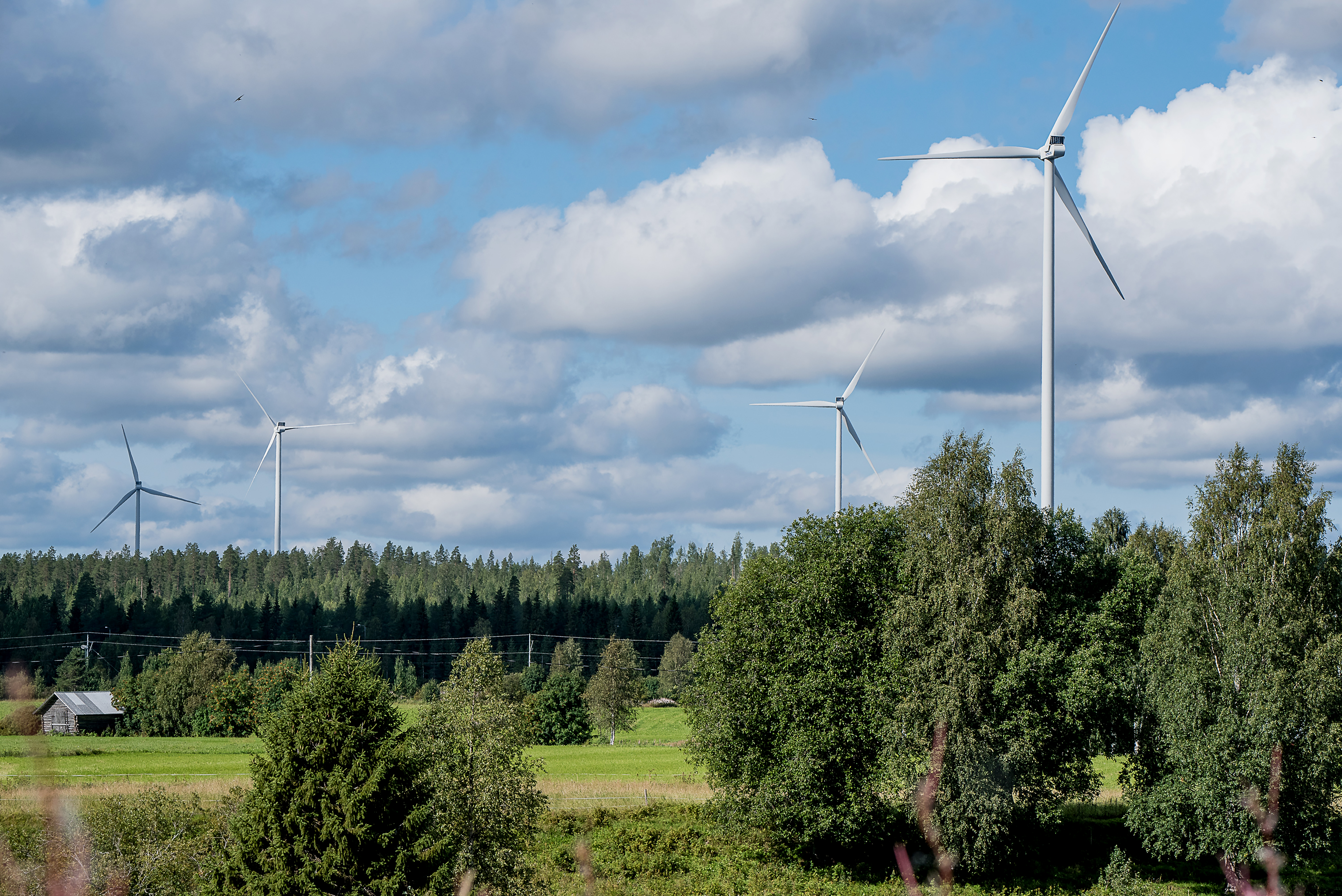 Tervolan alueelle Meri-Lappiin nousi kymmenen tuulivoimalan tuulipuisto kuutisen vuotta sitten. Vuokrataso oli tuolloin nykyistä alhaisempi.  (Kuvaaja: JUHA OLLILA)