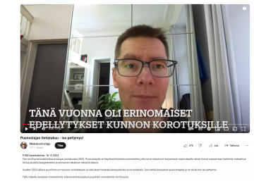 Helsinkiläinen Tapio Haarlaa pettyi rajusti Metsä Groupin hintatakuun tuomiin hintatarkistuksiin. Youtube-videollaan Haarlaa käy tapauksen rakentavasti ja seikkaperäisesti läpi. Kuvakaappaus Haarlaan Youtube-videosta. 