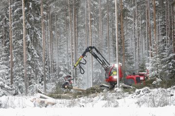 Stora Enson ensimmäinen uuden konseptin mukainen korjuuyrittäjä toimii Alajärvellä. Nyt haussa on seuraava yrittäjä Lieksaan.
Kuvaaja: Sami Karppinen