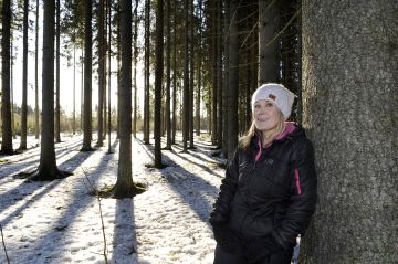Yhtymän metsäasioiden hoito on Reija Suolasen vastuulla. (Kuvaaja: Johannes Wiehn)
