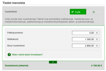  Metsäverotuksessa kaikkien metsätalouden matkojen kulut ovat vähennyskelpoisia.