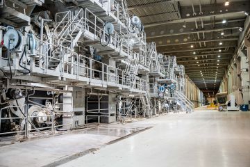 Ensikuitupohjaista kartonkia valmistavan tuotantolinjan vuosituotantokapasiteetti on 450 000 tonnia. (Kuvaaja: Stora Enso)