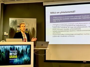 Lähi-Tapiolan yhteismetsän on tuottanut hyvää tuottoa viime vuosina, Marika Makkonen kertoi. (Kuvaaja: Anna Back)