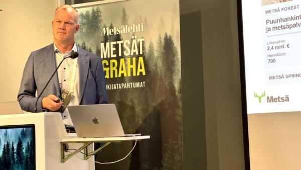 Metsä Group on lisäämässä FSC-sertifioidun puun hankintaa, Juho Rantala kertoo. Metsänomistajia houkutellaan FSC:n piiriin taloudellisilla kannustimilla. (Kuvaaja: Anna Back)