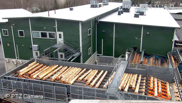 Isojoen sahalla on käytössä tukkipituuksia 2,7 metristä yli kuuteen metriin.  (Kuvaaja: Isojoen saha)