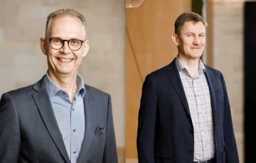 Uudeksi tehtaanjohtajaksi Kemissä on nimitetty Ari-Pekka Vanamo (vas.), samalla nykyinen johtaja Pekka Kittilä siirtyy tehtaan tekniseksi johtajaksi. (Kuvat: Metsä Group)
