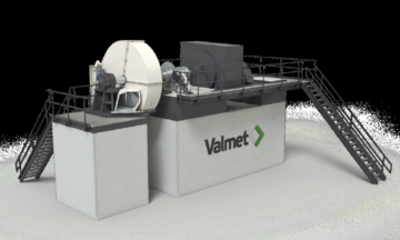 Toimitukseen sisältyy Valmet Disc Chipper Carthage, joka on suunniteltu erityisesti Pohjois-Amerikan markkinoille pitkän puun käsittelyyn. (Kuva: Valmet)
