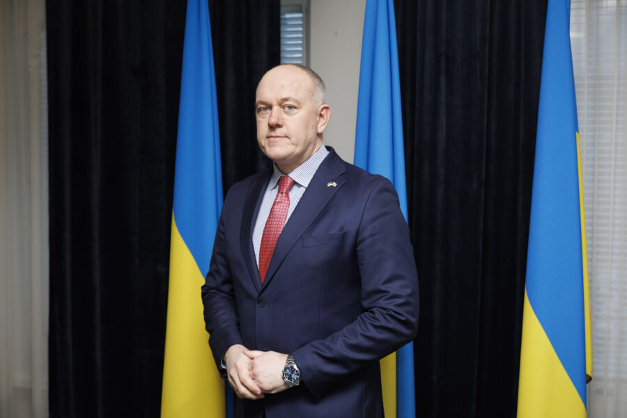 Ukrainan Suomen-suurlähettiläs Mykhailo Vydolnuk. (Kuvaaja: Seppo Samuli)