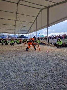 Janniina Hämäläinen suorittamassa karsintatehtävää Slovenian MM-kilpailuissa. (Kuvaaja: Janniina Hämäläisen albumi)