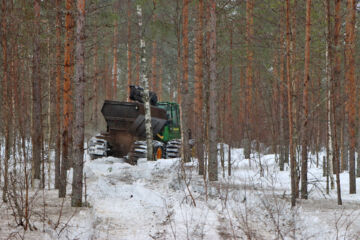 tuhkalannoitusta talvella