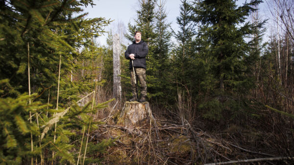 Metsänomistaja Petri Järvikylä. (Kuvaaja: Petteri Kivimäki)