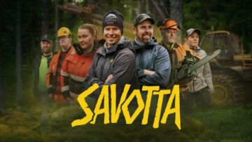 	Keihäänheittäjät Antti Ruuskanen (keskellä oikealla) ja Tero Pitkämäki ovat olleet Savotta-sarjan vakiohahmoja.